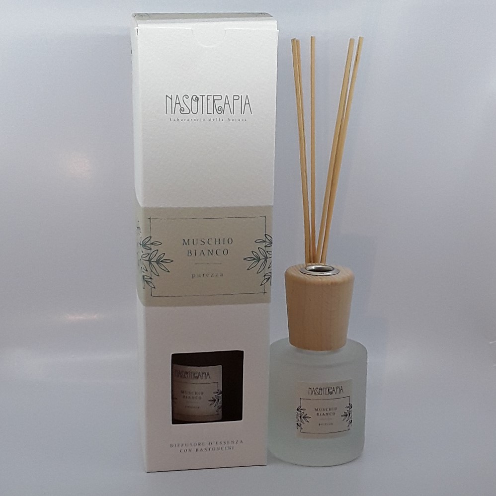 Nasoterapia Diffusore Bastoncini Muschio Bianco 100 ml