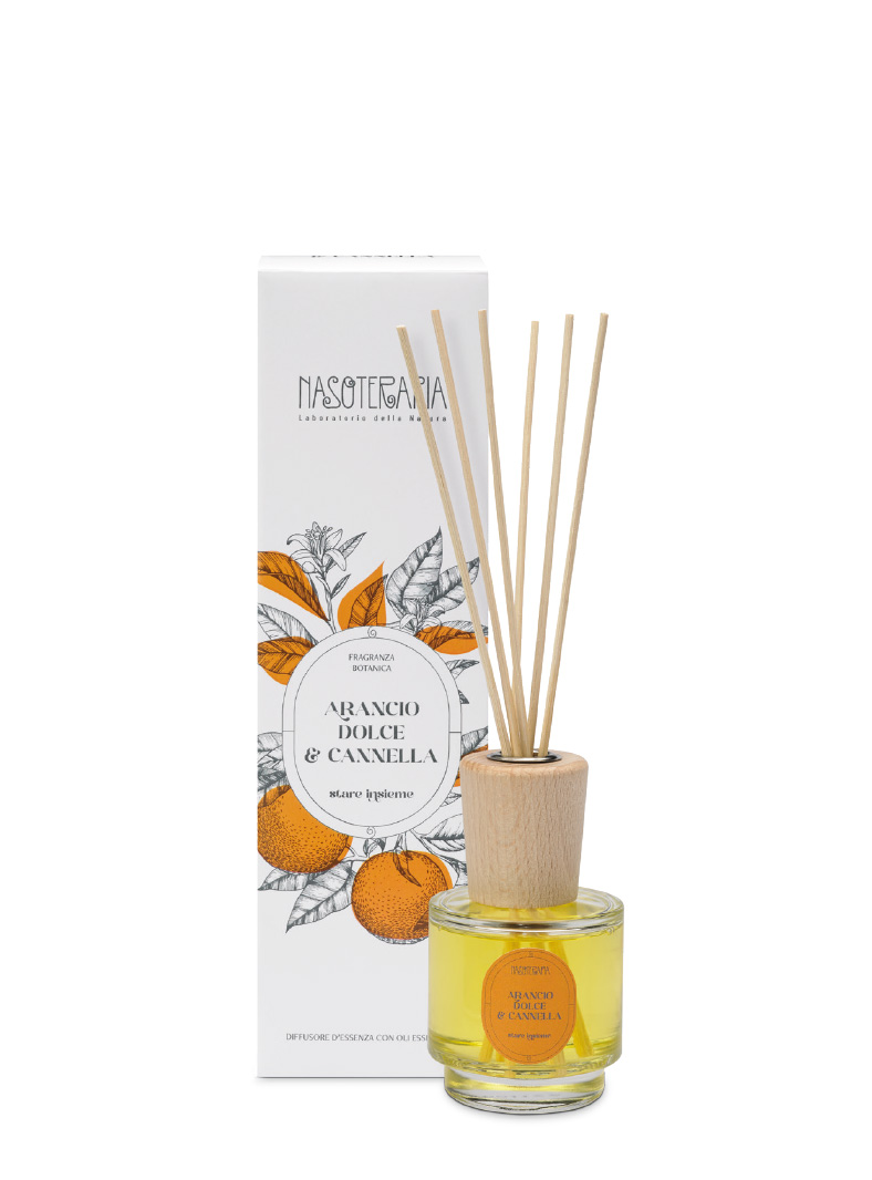 Diffusore bastoncini Arancio Dolce Cannella Nasoterapia