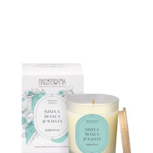 Candela Profumata Ninfea Bianca e Salvia - Nasoterapia