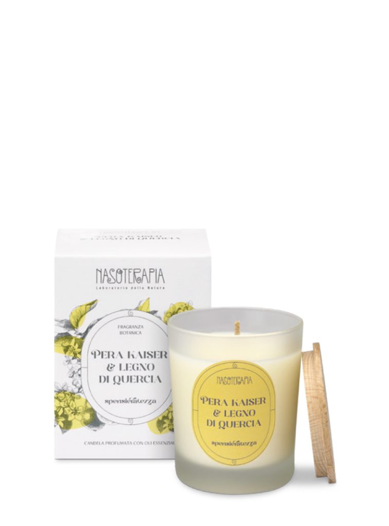 Candela profumata  Pera Kaiser & Legno di Quercia Nasoterapia