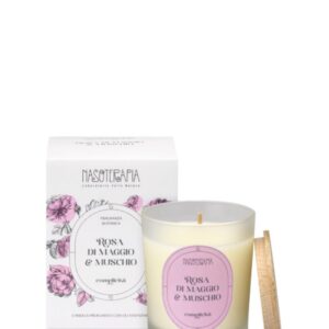Candela profumata  Rosa di Maggio & Muschio Nasoterapia