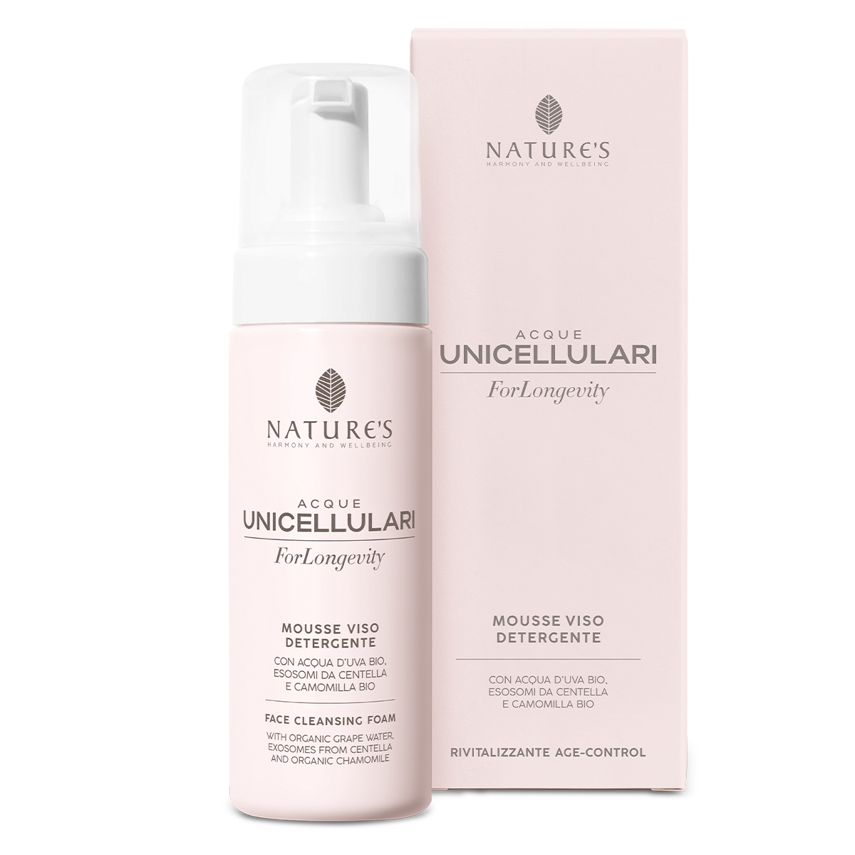 Acque Unicellulari Mousse Viso Detergente Nature's