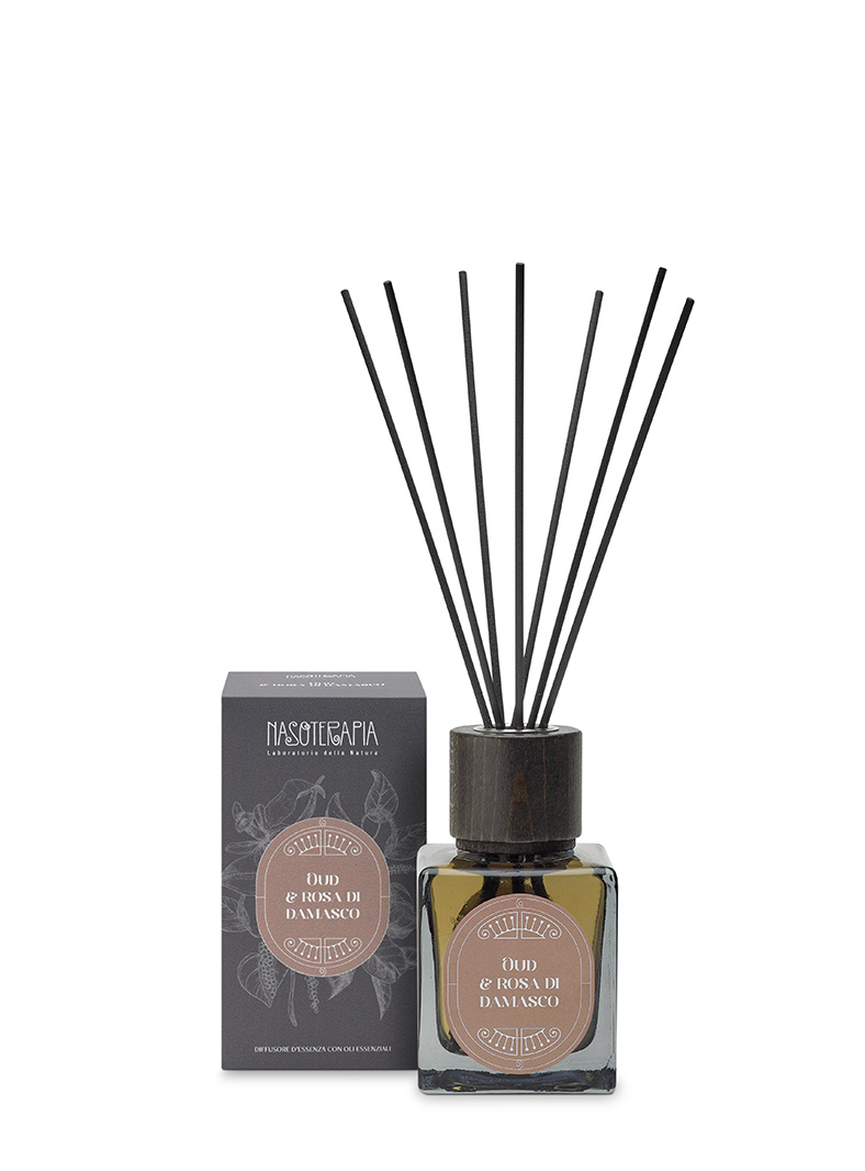Diffusore con bastoncini Oud & Rosa di Damasco 500ml